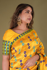 Yellow and Green Mekhela ChadorDSC08190