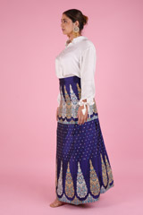 White & Navy Blue Top-SkirtDSC08667