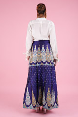 White & Navy Blue Top-SkirtDSC08671