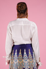 White & Navy Blue Top-SkirtDSC08673