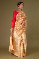 Beige and Red Mekhela ChadorDSC08584