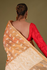 Beige and Red Mekhela ChadorDSC08588