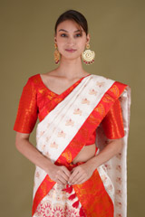 White and Red Mekhela chadorDSC08643