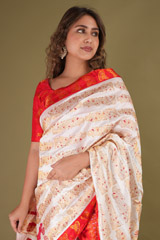 White and Red Mekhela ChadorDSC08226