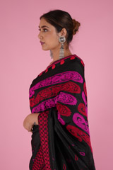 Black and Pink Mekhela ChadorDSC08614