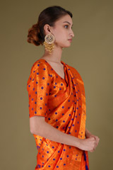 Blue & Orange Mekhela ChadorDSC08707