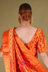Blue & Orange Mekhela ChadorDSC08711
