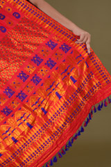 Red  Blue Mekhela ChadorDSC08639