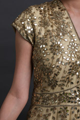 Golden Mirrorwork Anarkali SetIMG_2878