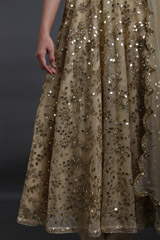 Golden Mirrorwork Anarkali SetIMG_2884