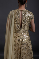 Golden Mirrorwork Anarkali SetIMG_2886