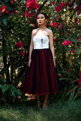 Off Shoulder Tulle Midi Dress_DSC6545