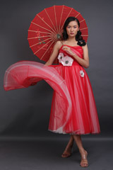 Midi Dress With Noodle Strap