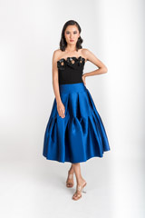 Navy Blue Strapless Dress4348_video