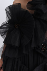 Black Gown With Zingrin FrillsIMG_7132