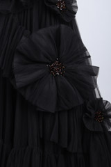 Black Gown With Zingrin FrillsIMG_7133