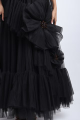 Black Gown With Zingrin FrillsIMG_7134
