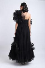 Black Gown With Zingrin FrillsIMG_7136