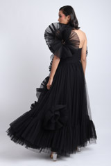 Black Gown With Zingrin FrillsIMG_7137