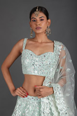 Green Lehenga with Foil GotaIMG_0706