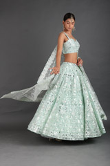 Green Lehenga with Foil GotaIMG_0710
