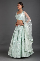 Green Lehenga with Foil GotaIMG_0713