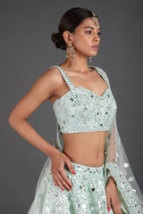 Green Lehenga with Foil GotaIMG_0715