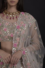 Pink Foil Gota Work Lehenga Set_SUB8045