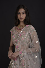 Pink Foil Gota Work Lehenga Set_SUB8046