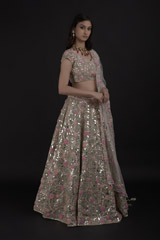Pink Foil Gota Work Lehenga Set_SUB8053