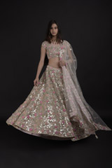 Pink Foil Gota Work Lehenga Set_SUB8055