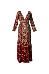 Maroon Embellished Gown1