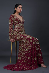 Maroon Embellished GownCRSIMG_9494