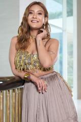 Grey Embellished Lehenga Set2