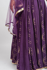 Purple Foil Print Lehenga_DSC3706