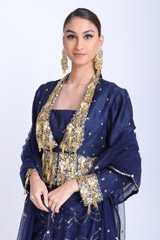Blue Cutwork Scallop LehengaIMG_7526