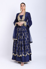 Blue Cutwork Scallop LehengaIMG_7539