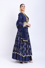 Blue Cutwork Scallop LehengaIMG_7541