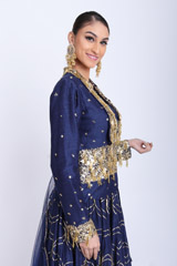 Blue Cutwork Scallop LehengaIMG_7546