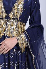 Blue Cutwork Scallop LehengaIMG_7549