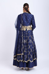 Blue Cutwork Scallop LehengaIMG_7556