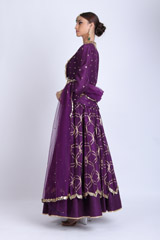 Purple Cutwork Scallop LehengaIMG_7909