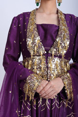 Purple Cutwork Scallop LehengaIMG_7915