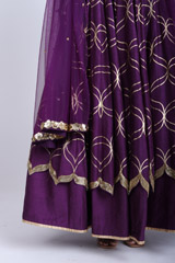 Purple Cutwork Scallop LehengaIMG_7916