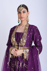 Purple Cutwork Scallop LehengaIMG_7920