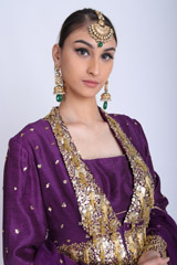 Purple Cutwork Scallop LehengaIMG_7925