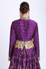 Purple Cutwork Scallop LehengaIMG_7929