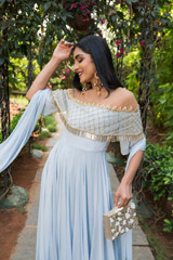 Georgette Anarkali with Dupatta_DSC6491-Edit