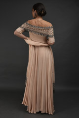 Peach Georgette Gown_SUB7768