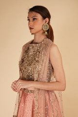 Skirt with Sequined blouse and CapeDSC00261